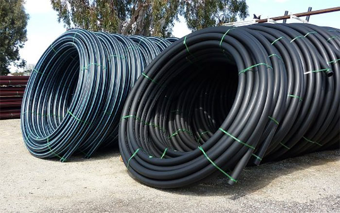 Four inch polyethylene pipe